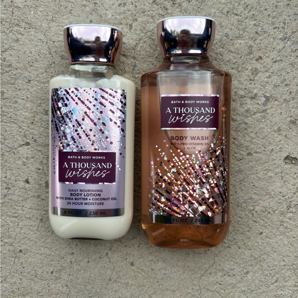 Bath&body works “A thousand wishes” body lotion and body wash